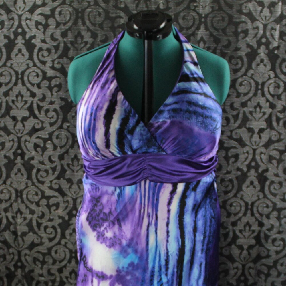 Taboo Purple Animal Print Maxi Dress 16/20